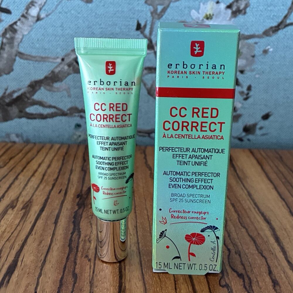 Erborian CC Red Correct Automatic Perfector Soothing Effect Even Complexion 15ml